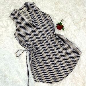 Anthropologie ❤️ The Impeccable Pig Lightweight Sleeveless Shirtdress Stripes S